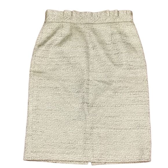 Classiques Enrier Pencil Skirt Green Sz 6 paperbag waist detail - Picture 7 of 14